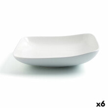 Deep Plate Ariane Vital Squared Ceramic White (Ø 21 cm) (6 Units)