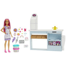Детские игровые наборы и фигурки из дерева Игровой набор Mattel Barbie Bakery  Пекарня с куклой и аксессуарами,HGB73