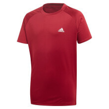Мужские спортивные футболки Мужская спортивная футболка красная с логотипом ADIDAS Club