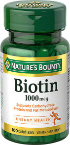 Витамины группы В Nature's Bounty Biotin Биотин 1000 мкг 100 таблеток