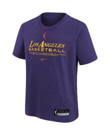 Nike big Boys and Girls Purple Los Angeles Sparks On Court Legend Essential Practice T-shirt