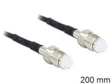 Комплектующие для телекоммуникационных шкафов и стоек deLOCK 88592 коаксиальный кабель 0,2 m FME RG-174 Черный