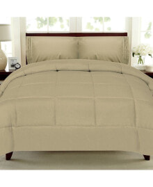 Sweet Home Collection cLOSEOUT! Solid Color Box Stitch Down Alternative Full Comforter