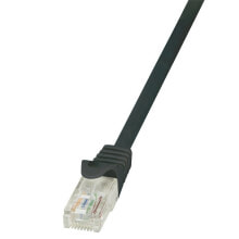 Кабели и разъемы для аудио- и видеотехники logiLink 3m Cat.6 U/UTP RJ45 сетевой кабель Cat6 U/UTP (UTP) Черный CP2063U