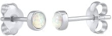 Ювелирные серьги silver earrings with white synthetic opal LPS0933W