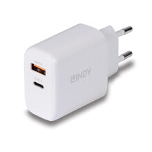 Lindy 73428 зарядное устройство для мобильных устройств Универсальная Белый Кабель переменного тока Быстрая зарядка Для помещений