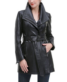 Women's Patsy Leather Coat купить онлайн