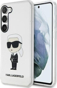 Karl Lagerfeld Etui Karl Lagerfeld KLHCS23SHNIKTCT Samsung Galaxy S23 transparent hardcase Ikonik Etui Karl Lagerfeld