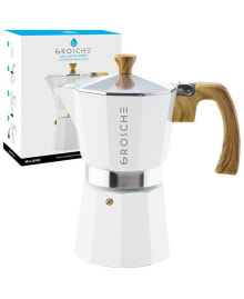GROSCHE milano Stovetop Espresso Maker Moka Pot 6 Espresso Cup Size 9.3 oz