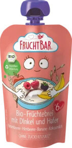 Quetschie Früchtebrei Hafer & Dinkel Brombeere, Himbeere, Banane & Kokosmilch ab 6 Monaten, 120 g