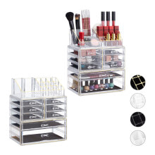 2 x Make Up Organizer schwarz/gold