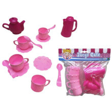 Кофейный набор Розовый Игрушка 14 Piese Пластик
