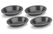 Nonstick 4-Pc. Mini Oval Pie Dish Set