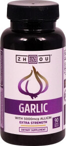 Растительные экстракты и настойки Zhou Garlic Extra Strength -- Чеснок Чжоу Повышенной прочности - 90 Таблеток, покрытых оболочкой