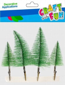 Купить елочные украшения Craft with Fun: Craft with Fun OZDOBA BN CHOINKA 19/14CM 4SZT CF PBH 8/32