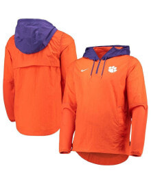 Nike men's Orange, Purple Clemson Tigers Player Quarter-Zip Jacket