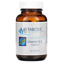 Витамин D metabolic Maintenance, Vitamin D-3, 5,000 IU, 90 Capsules