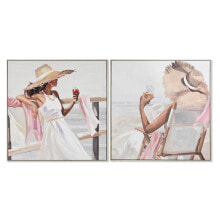Картина Home ESPRIT Шляпа Средиземноморье 80 x 3,5 x 80 cm (2 штук)