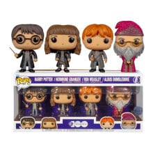 FUNKO POP Harry Potter Pack 4 Figuras Harry Hermione Dumbledore Ron