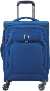 Мужские тканевые чемоданы Чемодан текстильный синий Delsey Optimax Lite 4 Wheel Trolley 70 cm Expandable - blue, size: xl