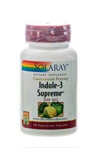 Витамины и БАДы для пищеварительной системы solaray Indole-3 Supreme Комплекс с крестоцветными овощами 200 мг 30 вегетарианских  капсулы