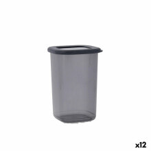 Tin Quid City With lid 1,2 L Grey Plastic (12 Units)