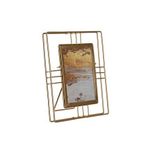 Photo frame Home ESPRIT Golden Metal Crystal 17,5 x 2,5 x 22,5 cm (12 Units)