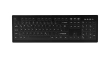 Клавиатуры aK-C8100, Полноразмерный (100%), Беспроводной RF, Мембранный, QWERTZ, Черный