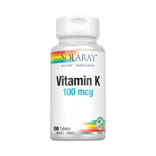 Витамин К solaray Vitamin K -- Витамин К--100мг--100 таблеток