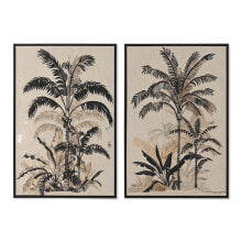 Painting Home ESPRIT Green Beige Palms Golden Tropical 63 x 4,5 x 93 cm (2 Units)