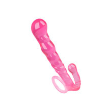 Schmaler Analdildo mit gewellter Struktur, 12 cm