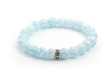 Женский браслет Beneto Beaded bracelet made of light blue crystal MINK45 / 17
