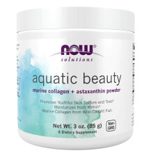 Коллаген NOW Solutions Aquatic Beauty Powder Водная косметическая пудра на основе морского коллагена + астаксантина  85 г