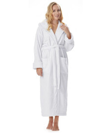 ARUS women's Hooded Full Length Turkish Cotton Bathrobe