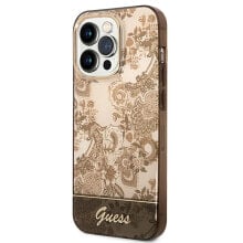 GUESS Guhcp14Lhgplhc iPhone 14 Pro 6.1 Ocher Porcelain Collection phone case