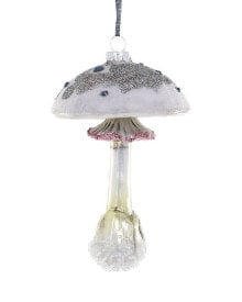 Cody Foster & Co. Frostfield Mushroom Large Gray Ornament Multicolor