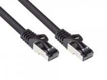 Кабель-каналы alcasa 8060-HP010S сетевой кабель 1 m Cat6a S/FTP (S-STP) Черный