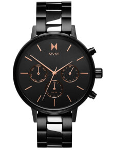 Женские наручные кварцевые часы MVMT ремешок из нержавеющей стали. Водонепроницаемость-5 АТМ. Защищенное от царапин минеральное стекло.