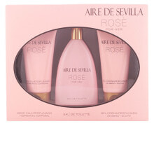 Парфюмерные наборы Aire De Sevilla Rose Set Набор: Туалетная вода 150 мл + Парфюмированный гель для душа 150 мл + Парфюмированный лосьон для тела 150 мл