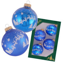 7cm Glaskugel mit Druck Santa