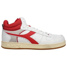 Купить белые мужские кроссовки Diadora: Diadora Magic Basket Demi Cut Icona Lace Up Sneaker Mens White Sneakers Casual S