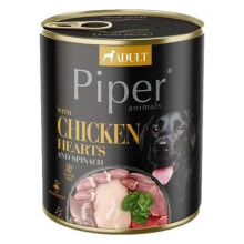 DOLINA NOTECI Piper Chicken hearts with spinach wet food for dog 800g