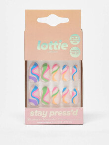 Lottie London – Stay Press'd – Künstliche Nägel – Swirls on Swirls
