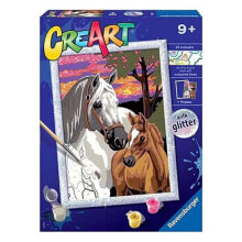 RAVENSBURGER Creart Serie D Horses At Sunset Painting Game