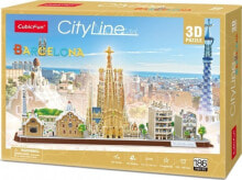Children's educational puzzles cubicfun Puzzle 3D City Line Barcelona