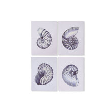 Painting Home ESPRIT Snail 60 x 2,5 x 80 cm (4 Units)