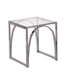 Southern Enterprises arabelle Square Glass Top End Table