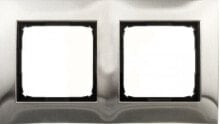 Умные розетки, выключатели и рамки Kontakt-Simon Double frame SIMON54, metal, inox - DR2 / 61