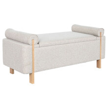 Bench Home ESPRIT Beige Golden Pinewood 120 x 45 x 50 cm