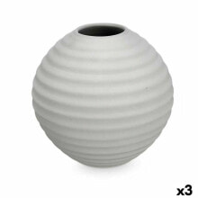 Vase Grey Ceramic 25 x 25 x 25 cm (3 Units) Sphere